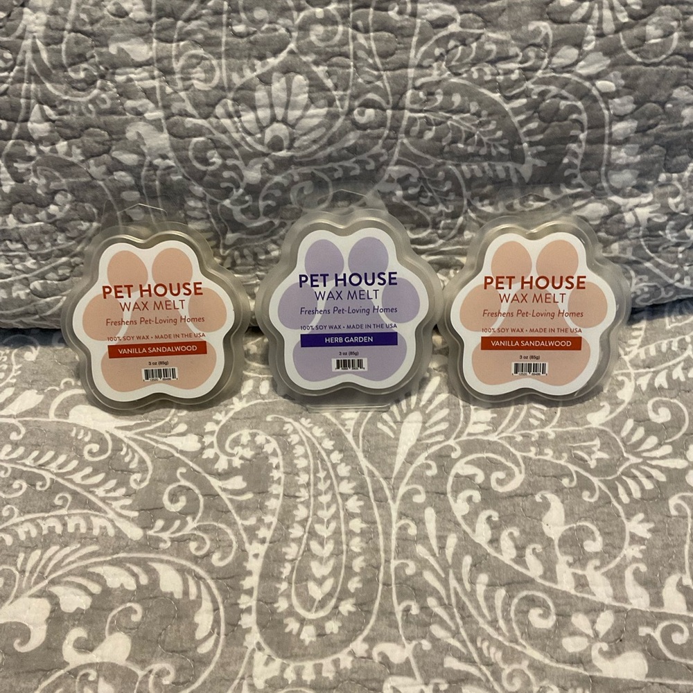 Pet House Wax Melt Set - Vanilla Sandalwood and Herb Garden